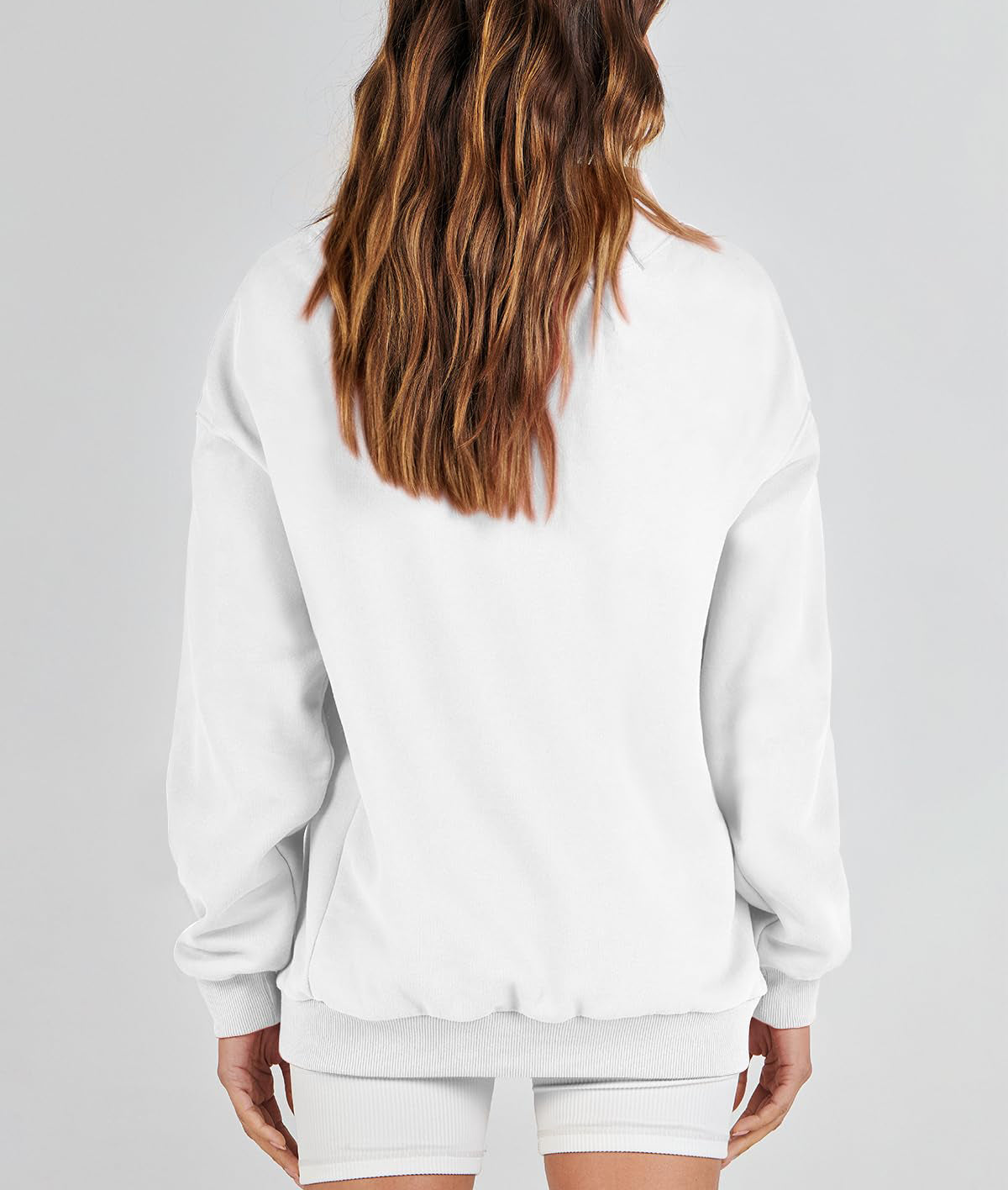 Women's Slit Mock Neck Oversized Sweatshirt (Buy 2, Get Free Shipping)