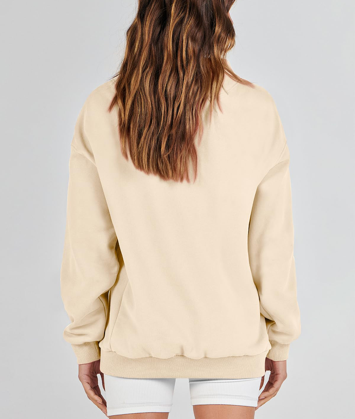 Women's Slit Mock Neck Oversized Sweatshirt (Buy 2, Get Free Shipping)