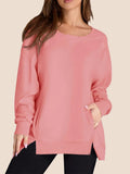 Women's High-Low Side Slit Pullover Sweatshirt with Pockets (Buy 2, Get Free Shipping)