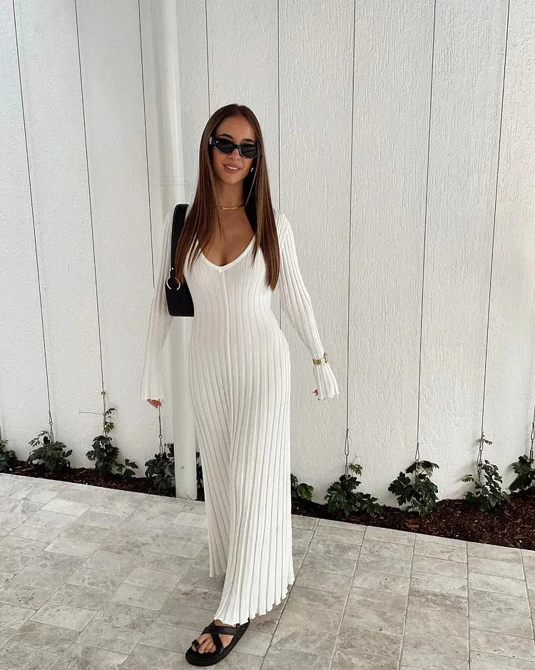 Autumn New Long-Sleeved Knit Midi Dress (Buy 2, Get Free Shipping)