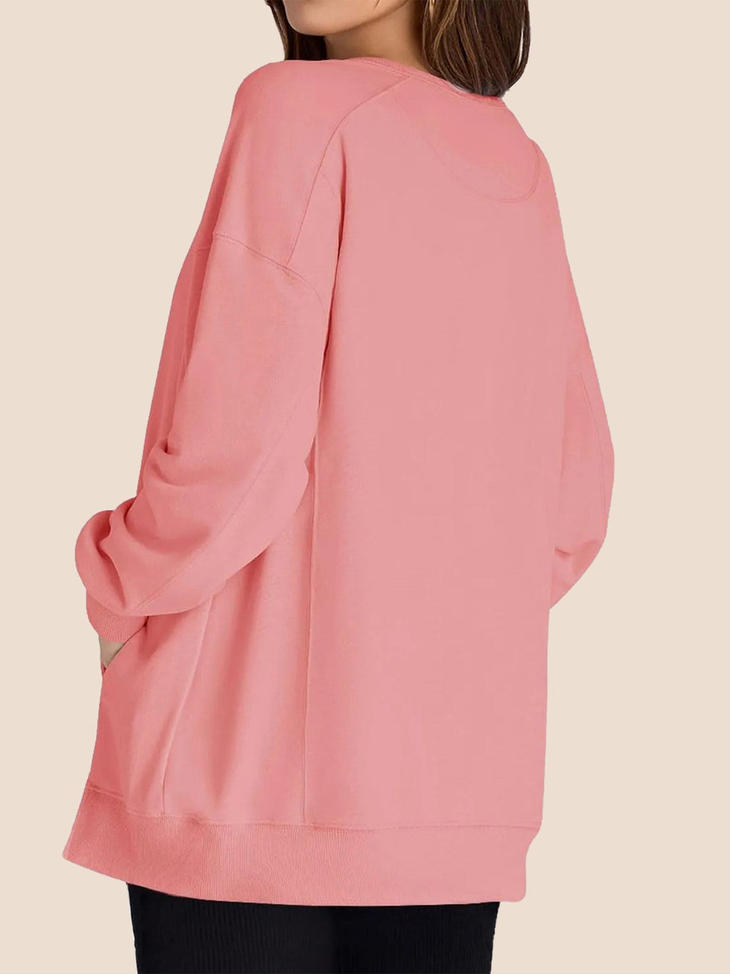 Women's High-Low Side Slit Pullover Sweatshirt with Pockets (Buy 2, Get Free Shipping)