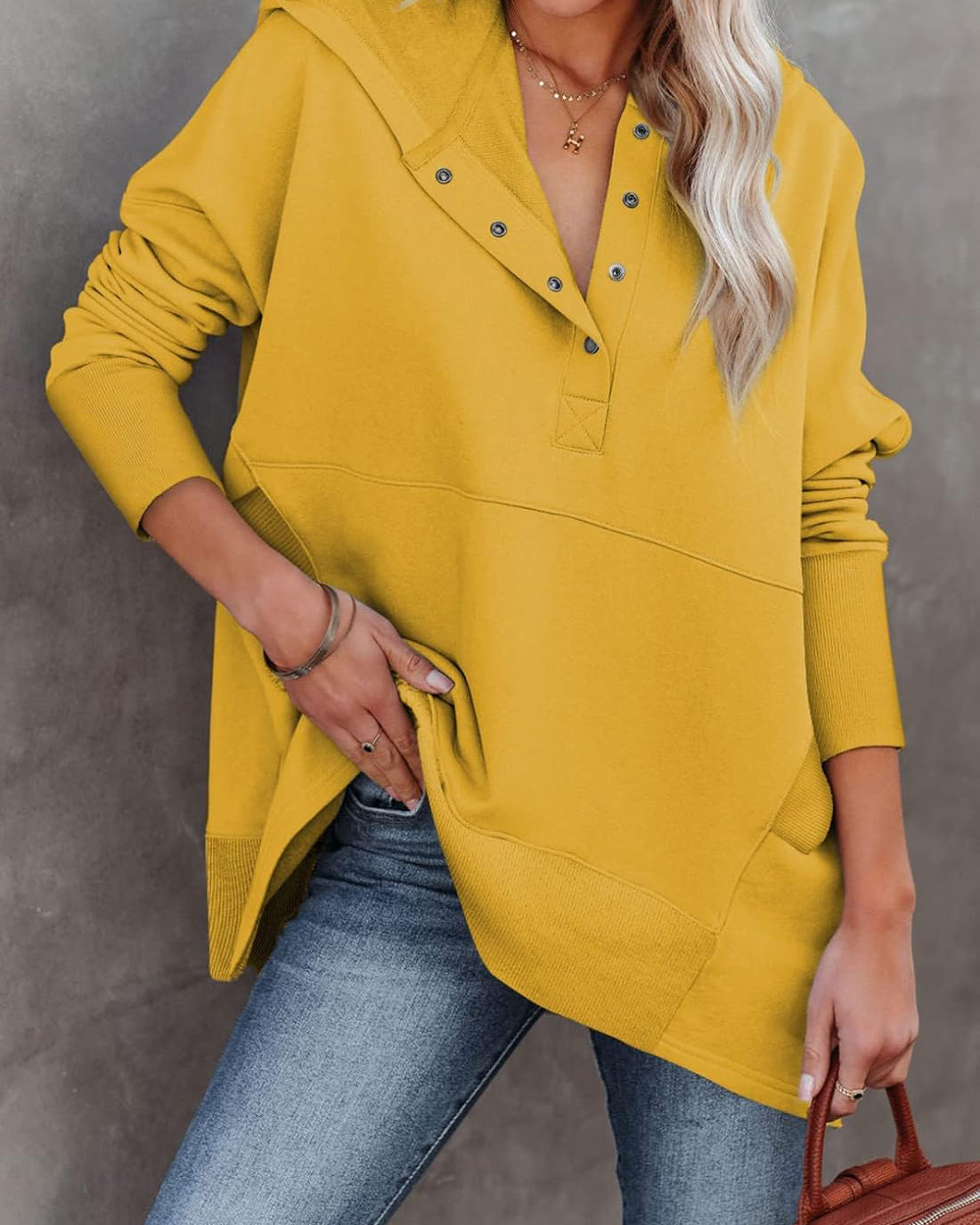 Women's Oversized Half-Button Hoodie (Buy 2, Get Free Shipping)