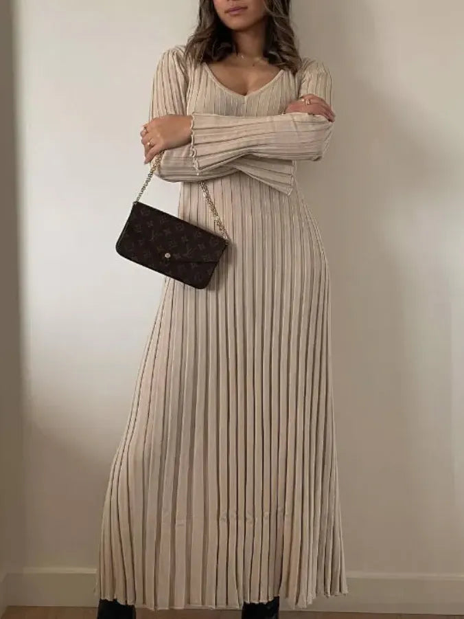 Autumn New Long-Sleeved Knit Midi Dress (Buy 2, Get Free Shipping)