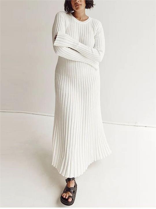 Autumn New Long-Sleeved Knit Midi Dress (Buy 2, Get Free Shipping)