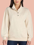 Mock Neck Henley Pullover Sweatshirt (Buy 2, Get Free Shipping)