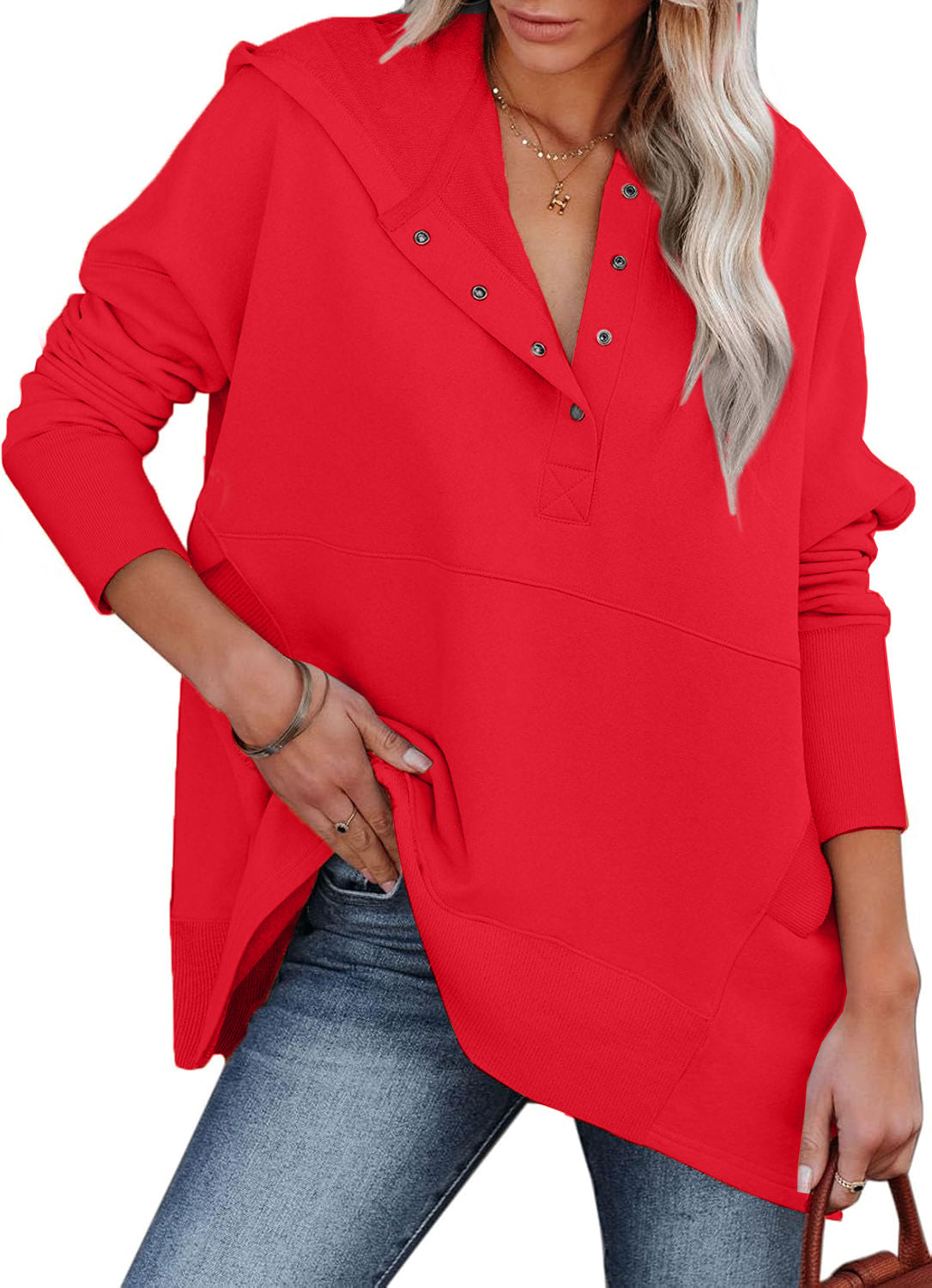 Women's Oversized Half-Button Hoodie (Buy 2, Get Free Shipping)