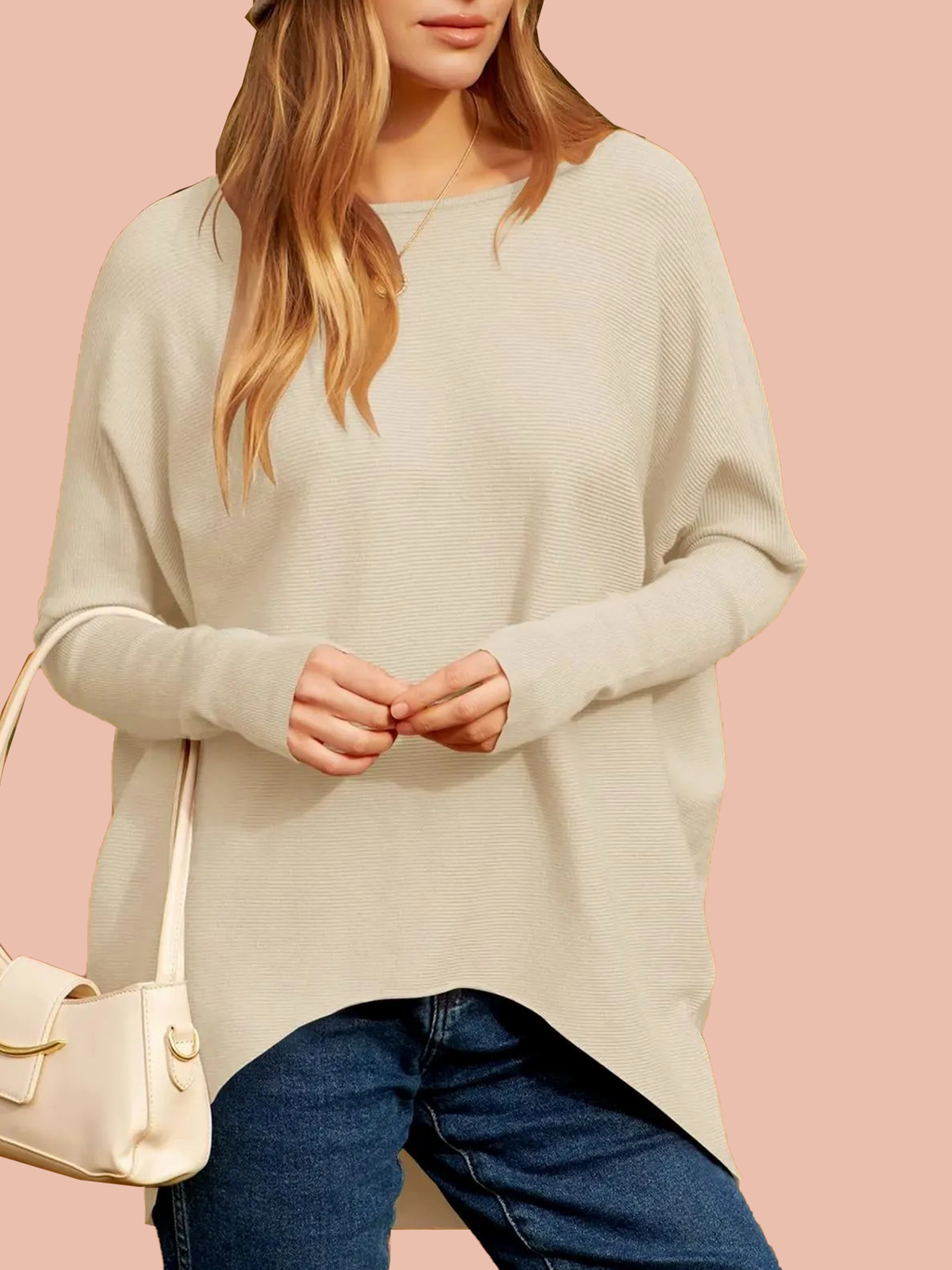 Women's Dolman Sleeve Knitted Pullover Sweater (Buy 2 Get Free Shipping)