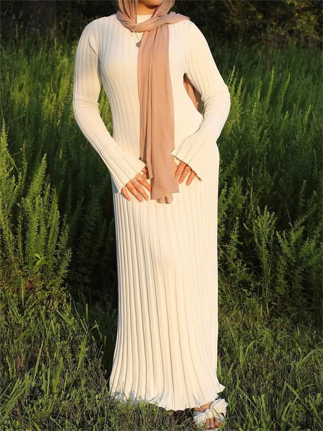 Autumn New Long-Sleeved Knit Midi Dress (Buy 2, Get Free Shipping)