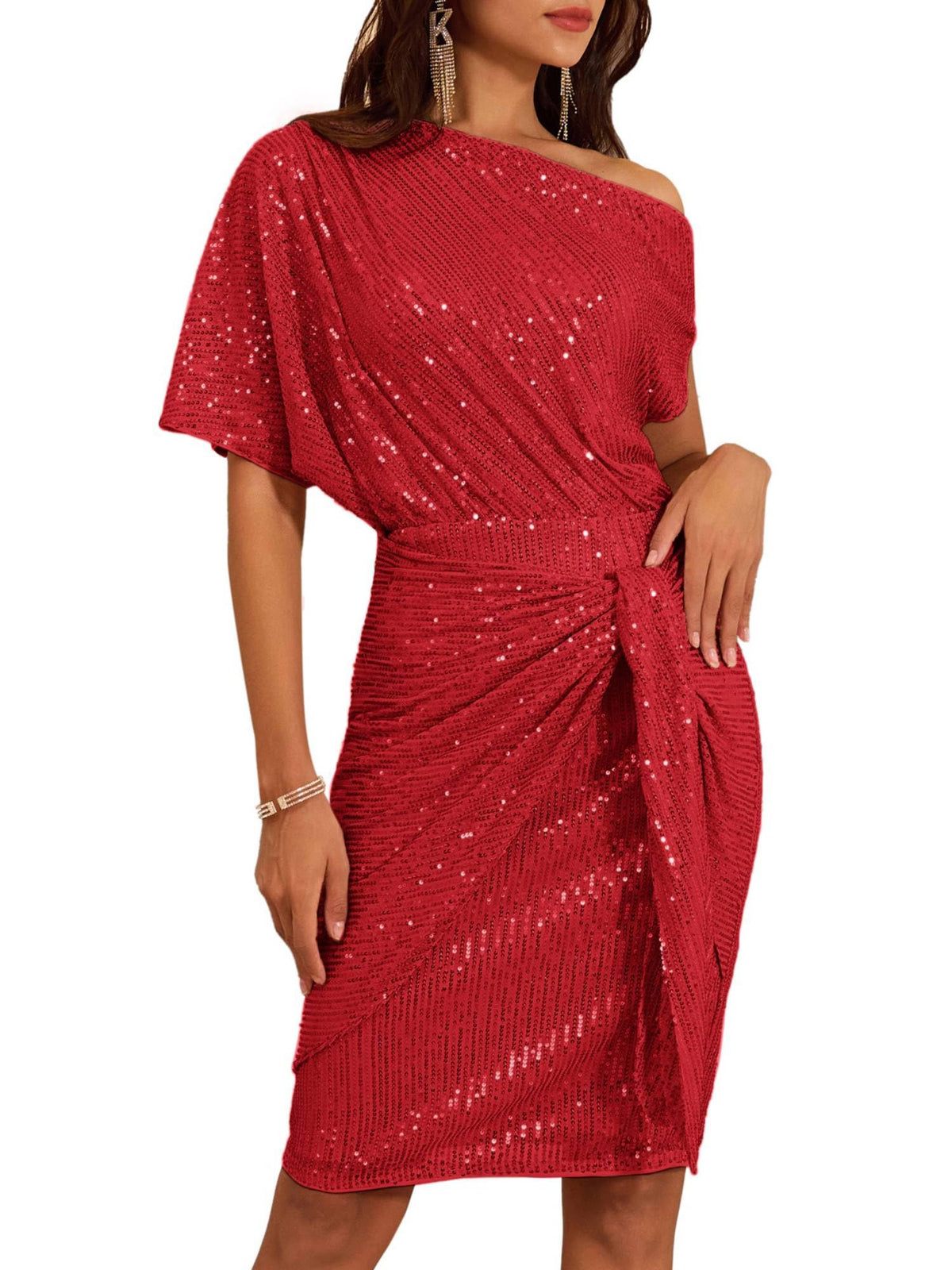 Women's Off-Shoulder Sequin Bodycon Dress (Buy 2, Get Free Shipping)