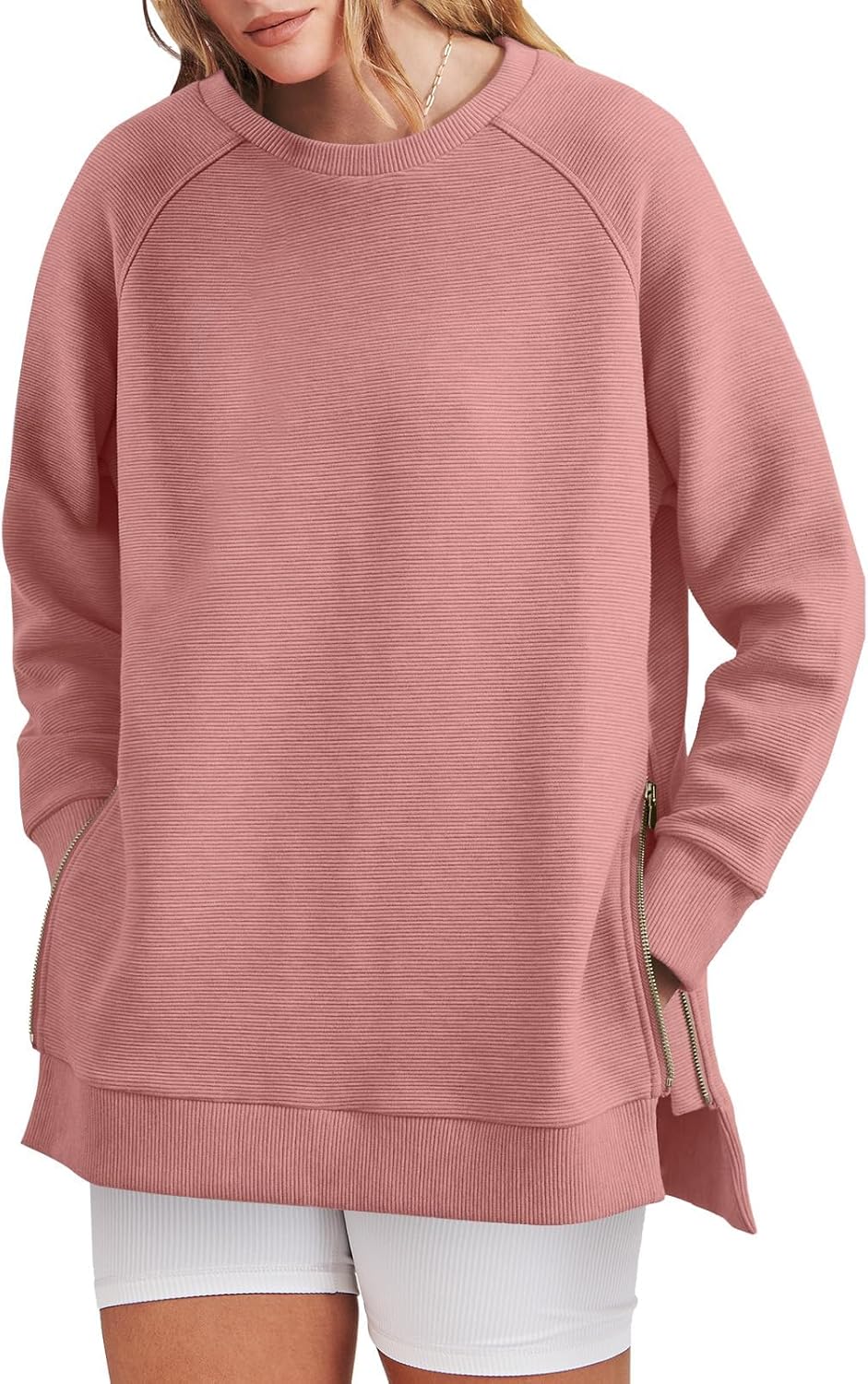 Women's Side Zipper Oversized Sweatshirt (Buy 2 Get Free Shipping)