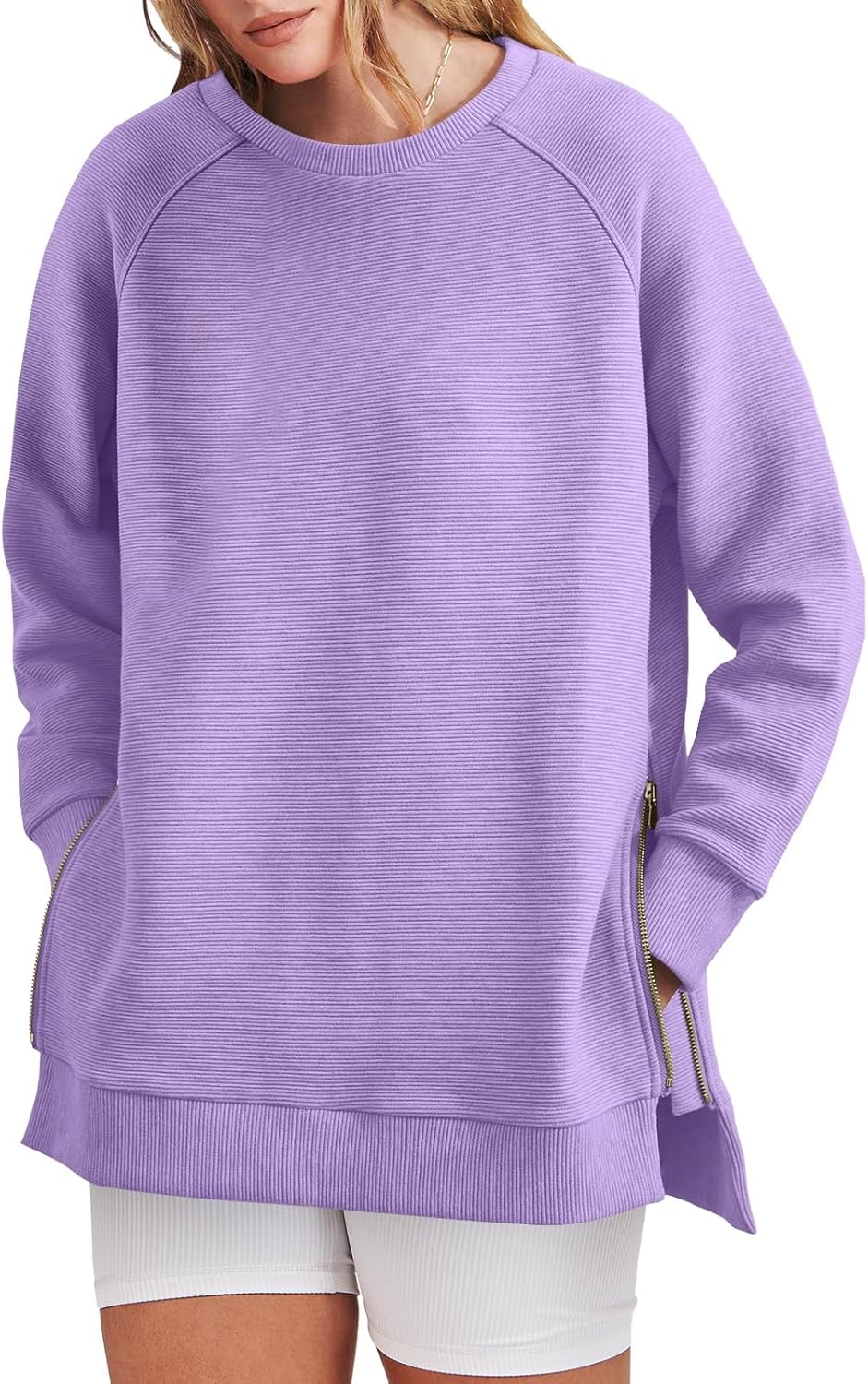 Women's Side Zipper Oversized Sweatshirt (Buy 2 Get Free Shipping)
