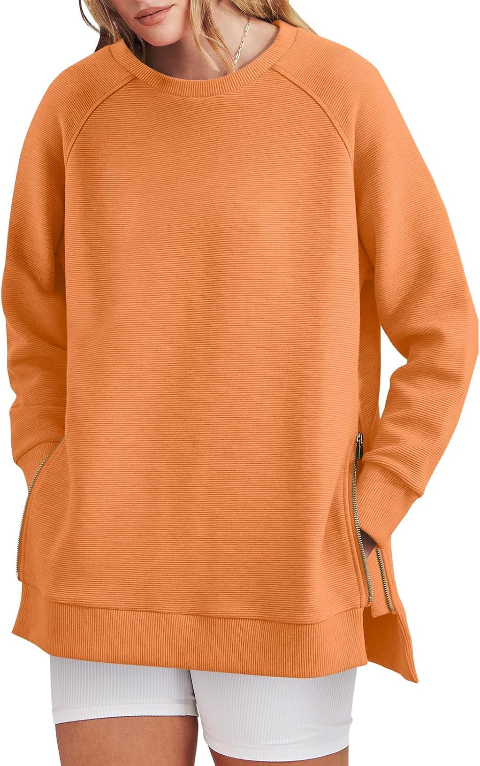 Women's Side Zipper Oversized Sweatshirt (Buy 2 Get Free Shipping)