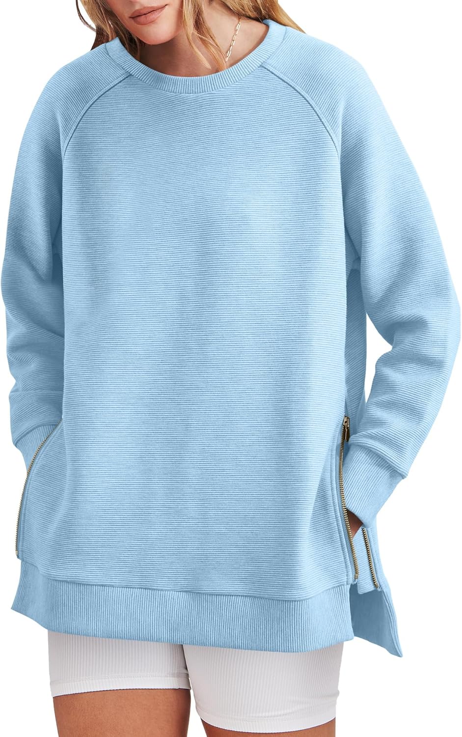 Women's Side Zipper Oversized Sweatshirt (Buy 2 Get Free Shipping)
