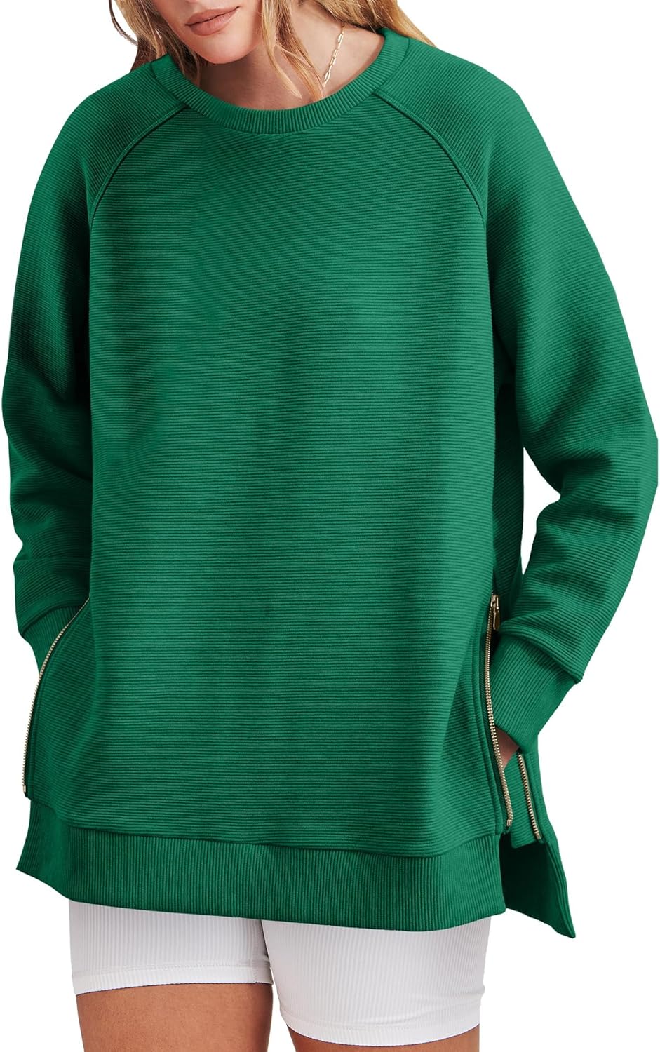 Women's Side Zipper Oversized Sweatshirt (Buy 2 Get Free Shipping)