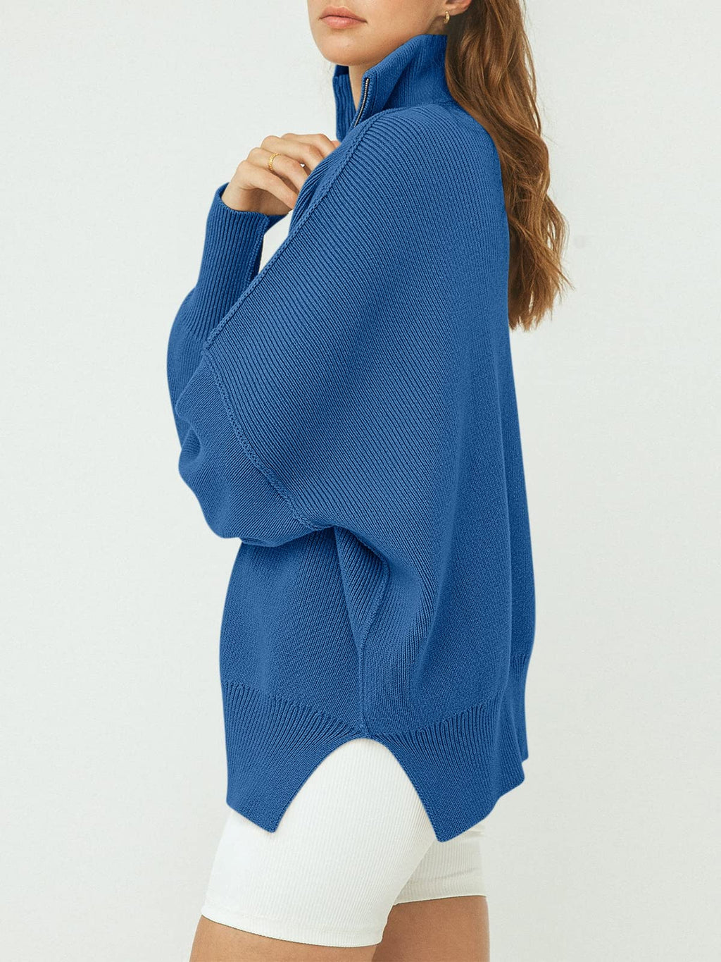 Women's Oversized Quarter Zip Pullover Sweater (Buy 2, Get Free Shipping)
