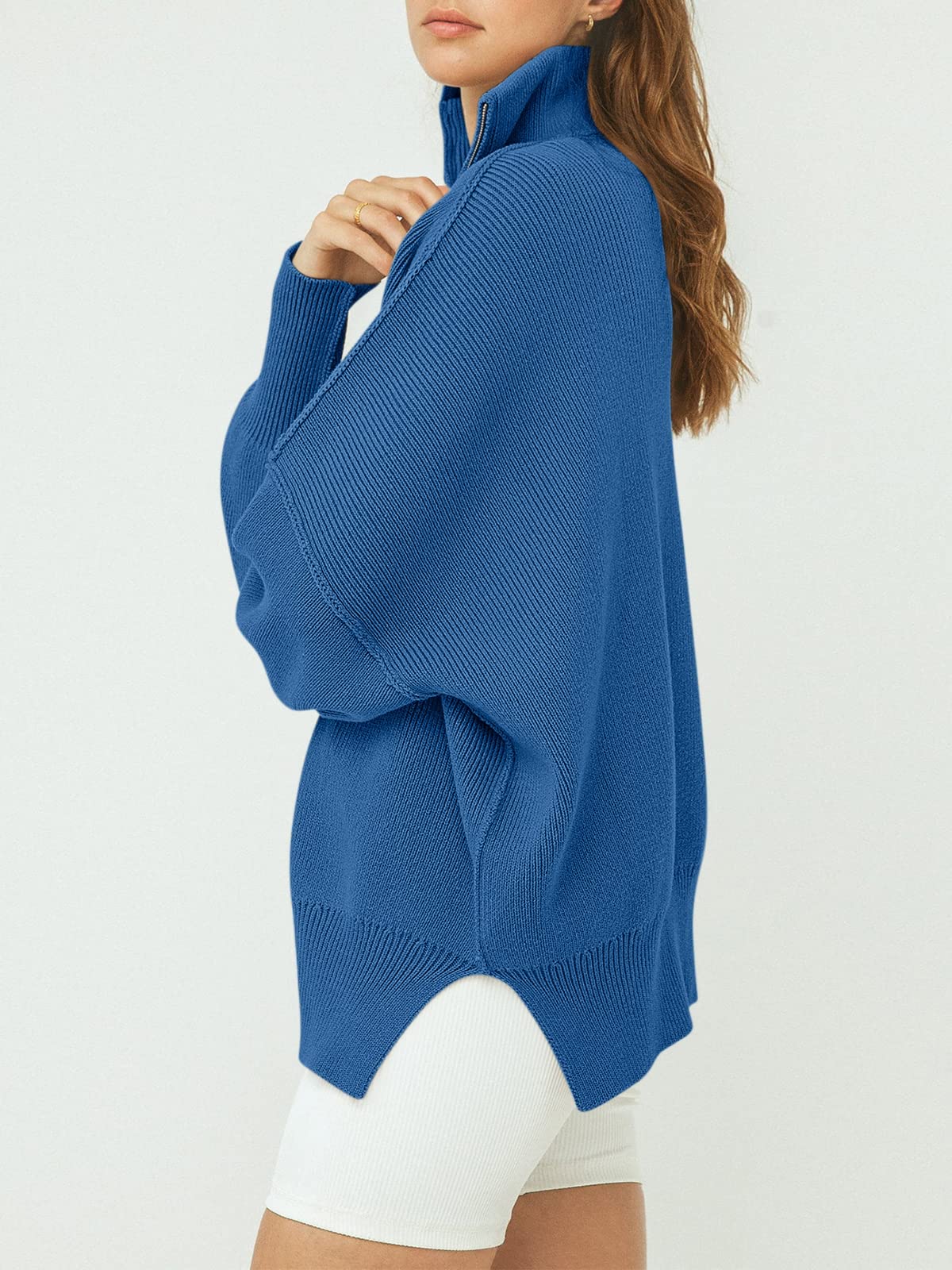 Women's Oversized Quarter Zip Pullover Sweater (Buy 2, Get Free Shipping)
