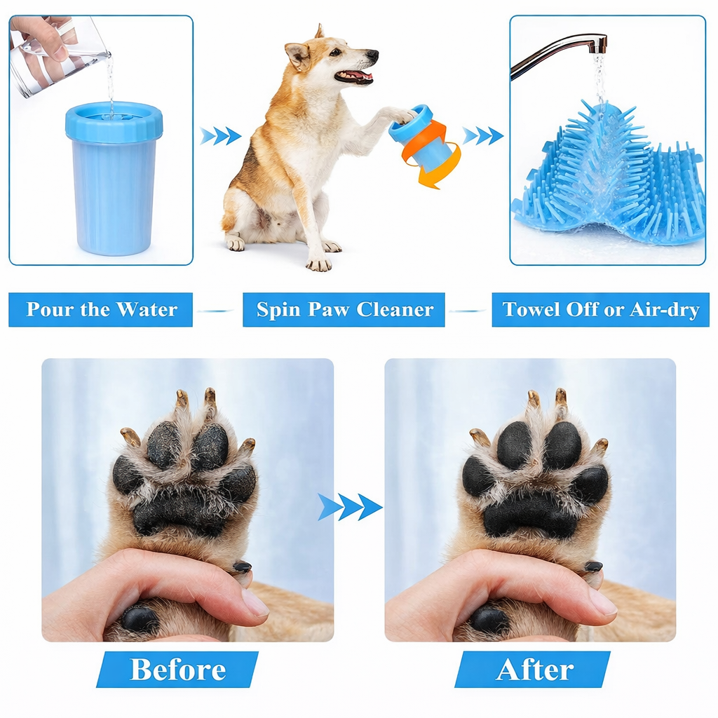 Pet Paw Cleaner (Cup with Silicone Brush)