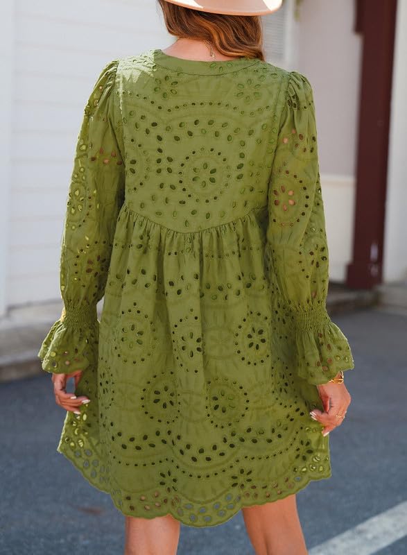 Women’s V-Neck Eyelet Lace Dress (Buy 2, Get Free Shipping)