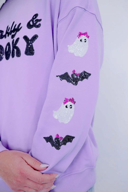 Women's Sparkly & Spooky Sequin Sweatshirt (Buy 2 Get Free Shipping)