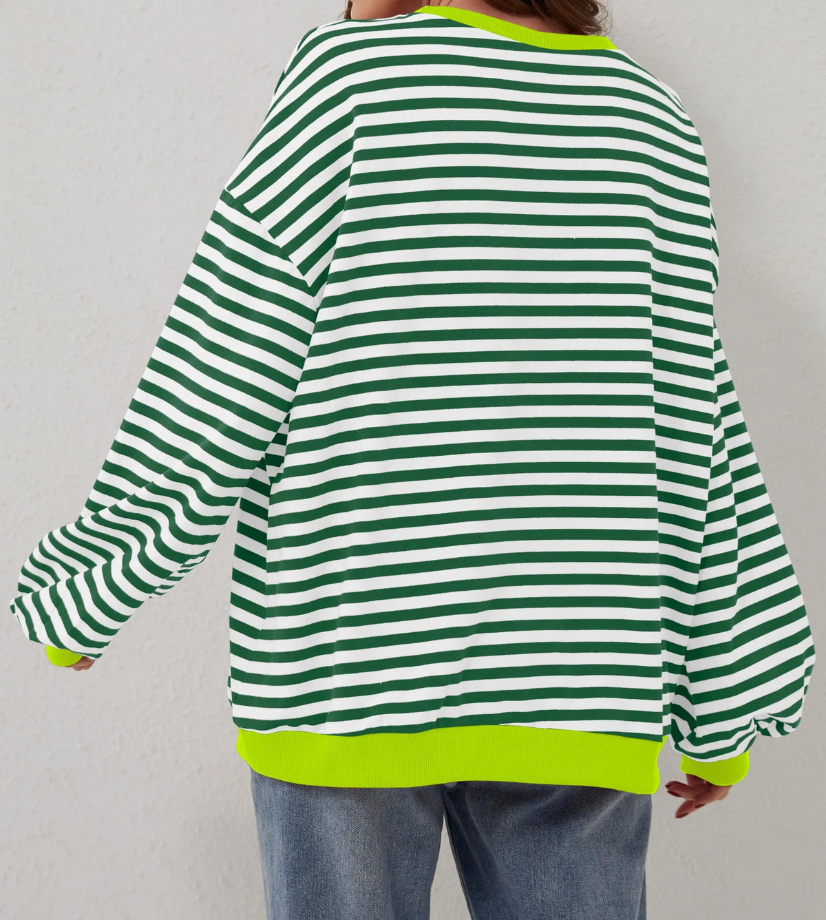 Women's Oversized Striped Long Sleeve Pullover (Buy 2 Get Free Shipping)