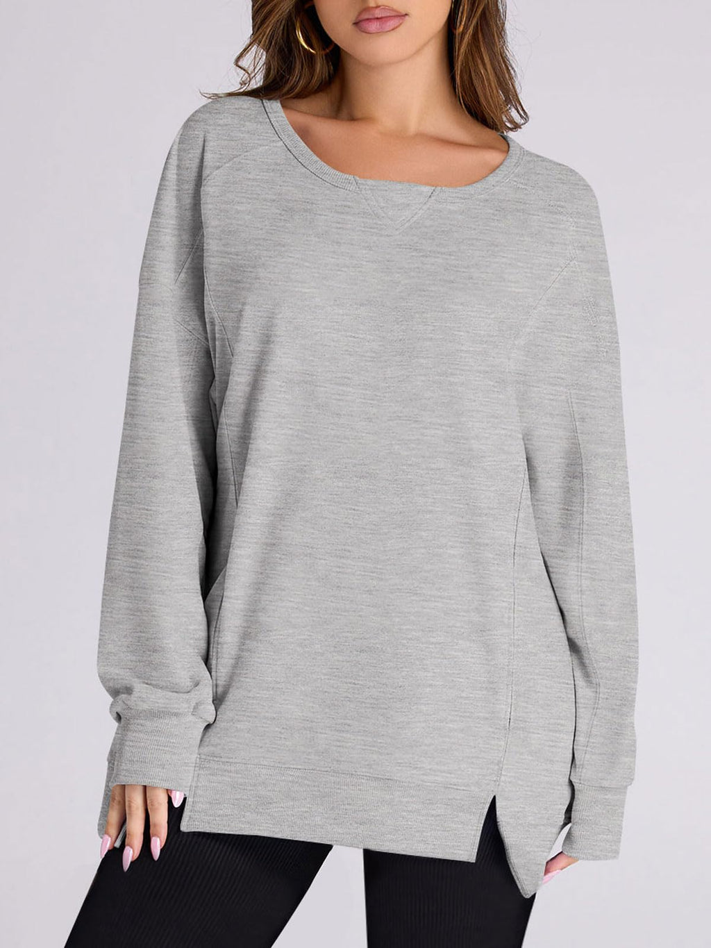 Women's High-Low Side Slit Pullover Sweatshirt with Pockets (Buy 2, Get Free Shipping)