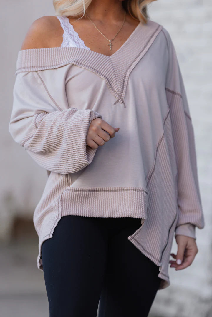 Women's V-Neck Loose Long Sleeve Top (Buy 2 Get Free Shipping)