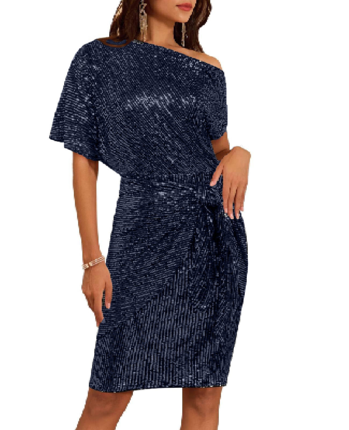 Women's Off-Shoulder Sequin Bodycon Dress (Buy 2, Get Free Shipping)