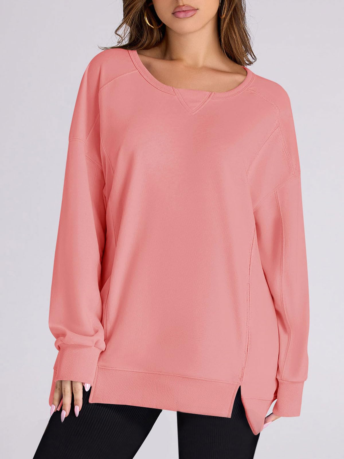 Women's High-Low Side Slit Pullover Sweatshirt with Pockets (Buy 2, Get Free Shipping)