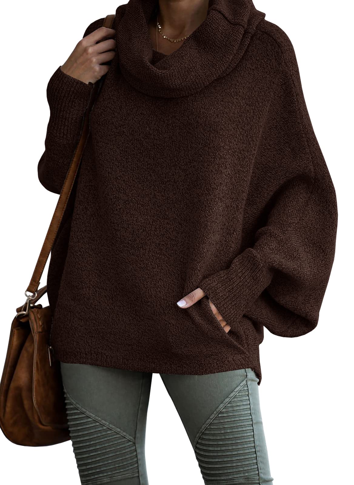 Women's Cowl Neck Pullover Sweaters with Pockets (Buy 2 Get Free Shipping)