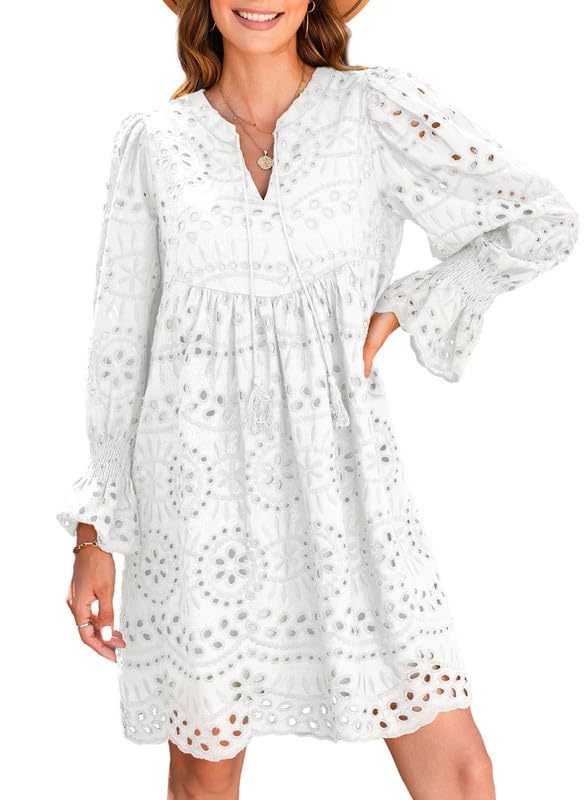 Women’s V-Neck Eyelet Lace Dress (Buy 2, Get Free Shipping)