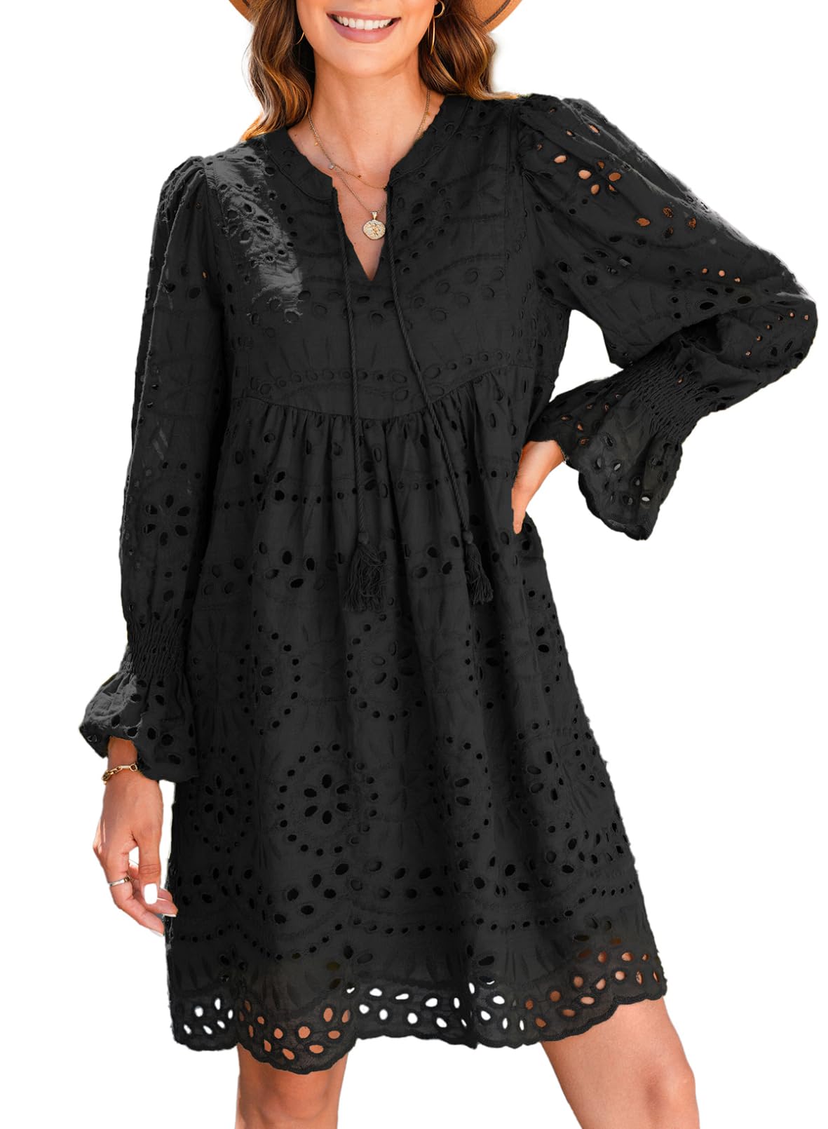 Women’s V-Neck Eyelet Lace Dress (Buy 2, Get Free Shipping)