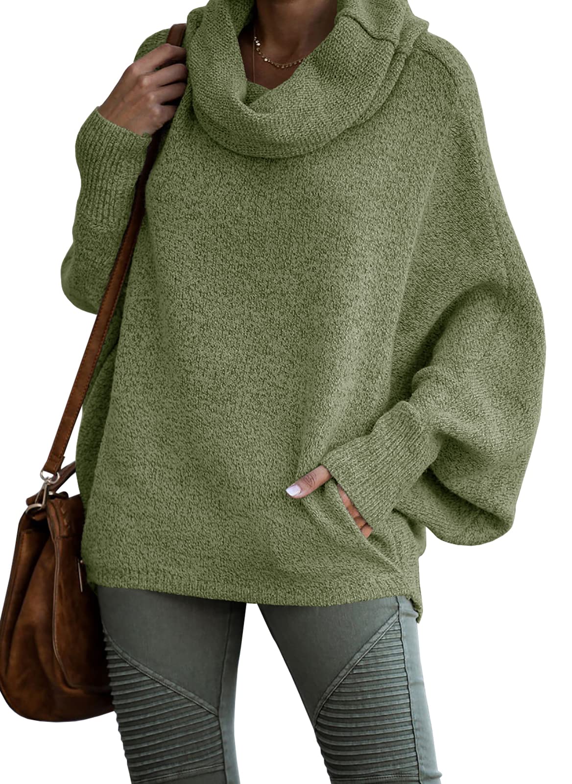 Women's Cowl Neck Pullover Sweaters with Pockets (Buy 2 Get Free Shipping)