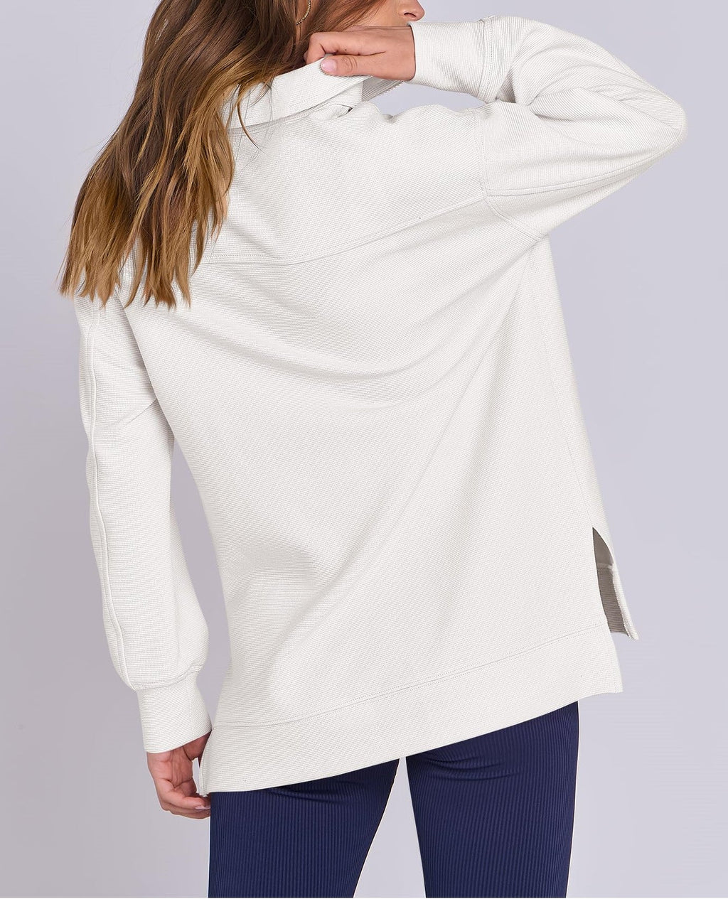 Women's Quarter Zip Oversized Knit Pullover (Buy 2, Get Free Shipping)