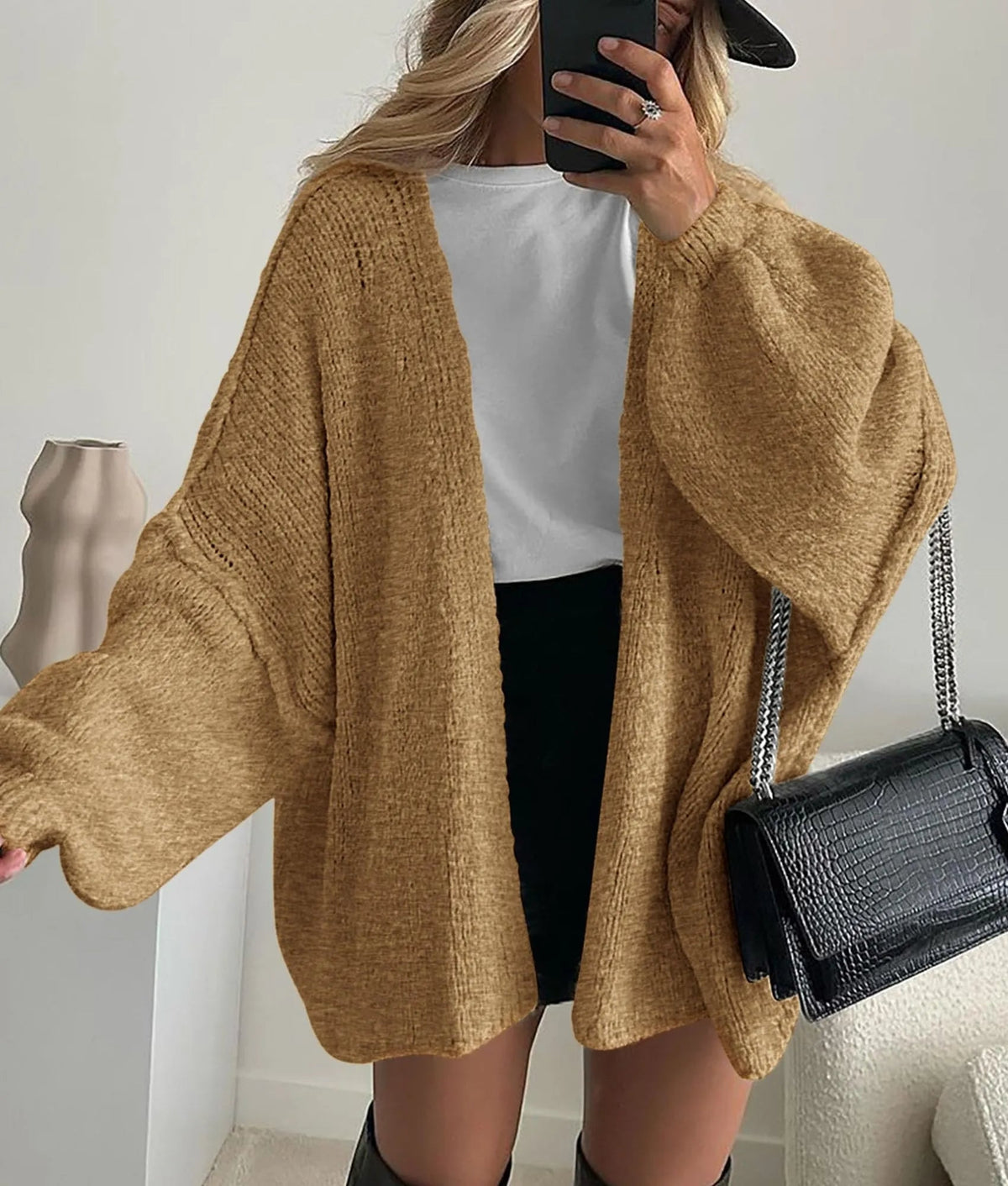 Women's Oversized Lantern Sleeve Sweater Cardigan (Free Shipping on Orders of 2+)