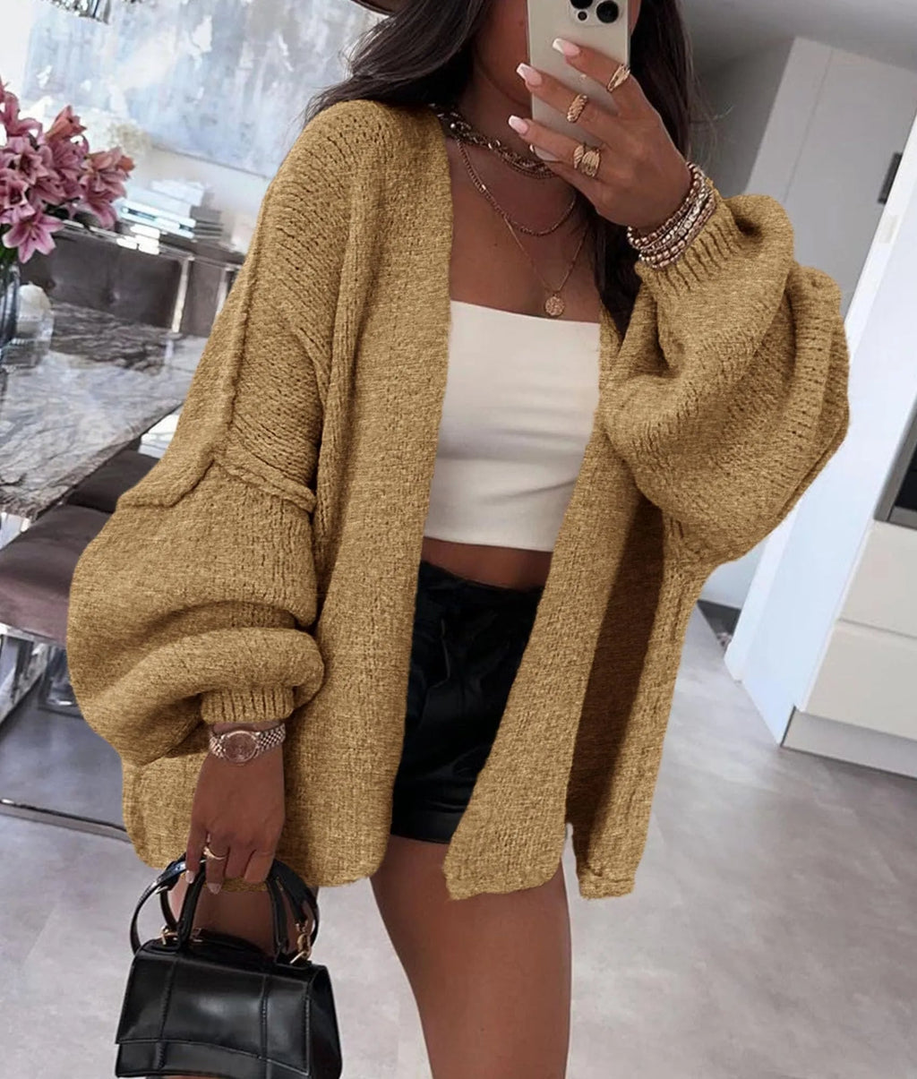 Women's Oversized Lantern Sleeve Sweater Cardigan (Free Shipping on Orders of 2+)