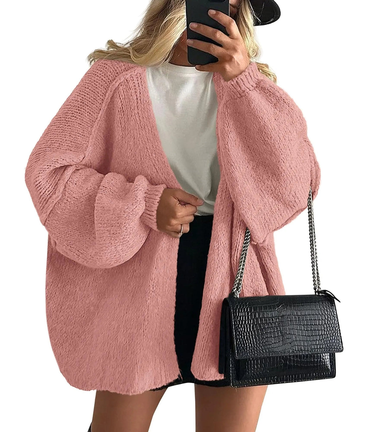 Women's Oversized Lantern Sleeve Sweater Cardigan (Free Shipping on Orders of 2+)