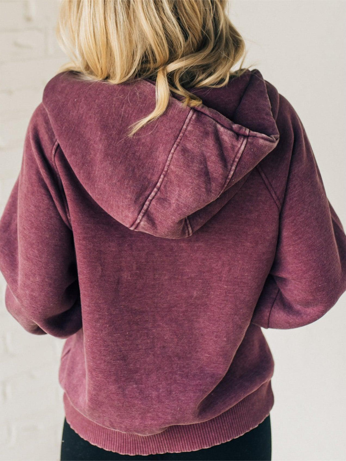 Women's 3/4 Zip Acid Washed Hoodie (Buy 2, Get Free Shipping)