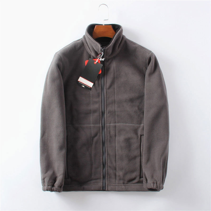 最后一天促销 - 五折优惠🔥 中性款立领全拉链两面穿摇粒绒外套