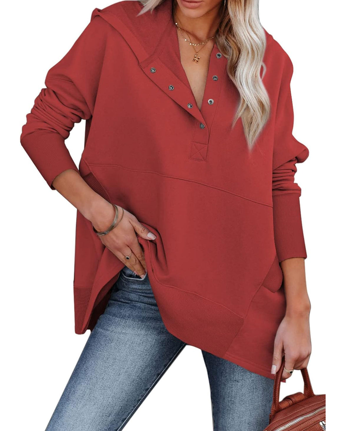 Women's Oversized Half-Button Hoodie (Buy 2, Get Free Shipping)