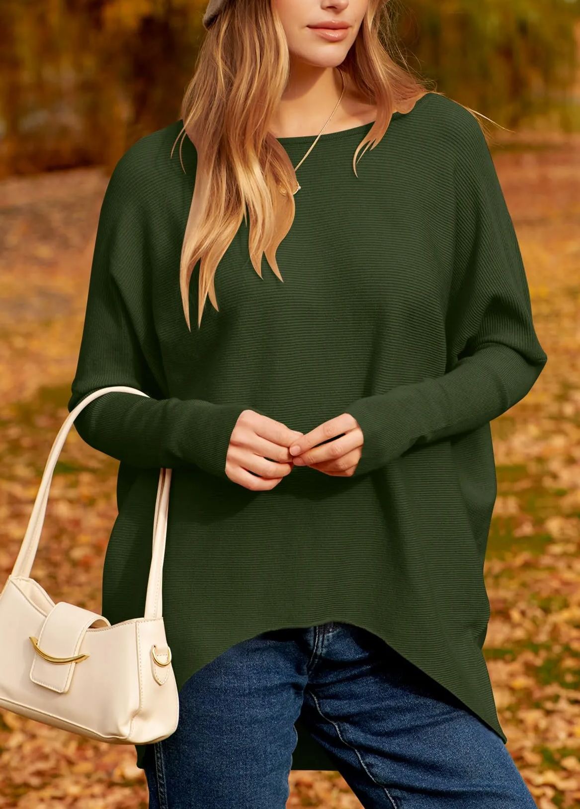 Women's Dolman Sleeve Knitted Pullover Sweater (Buy 2 Get Free Shipping)